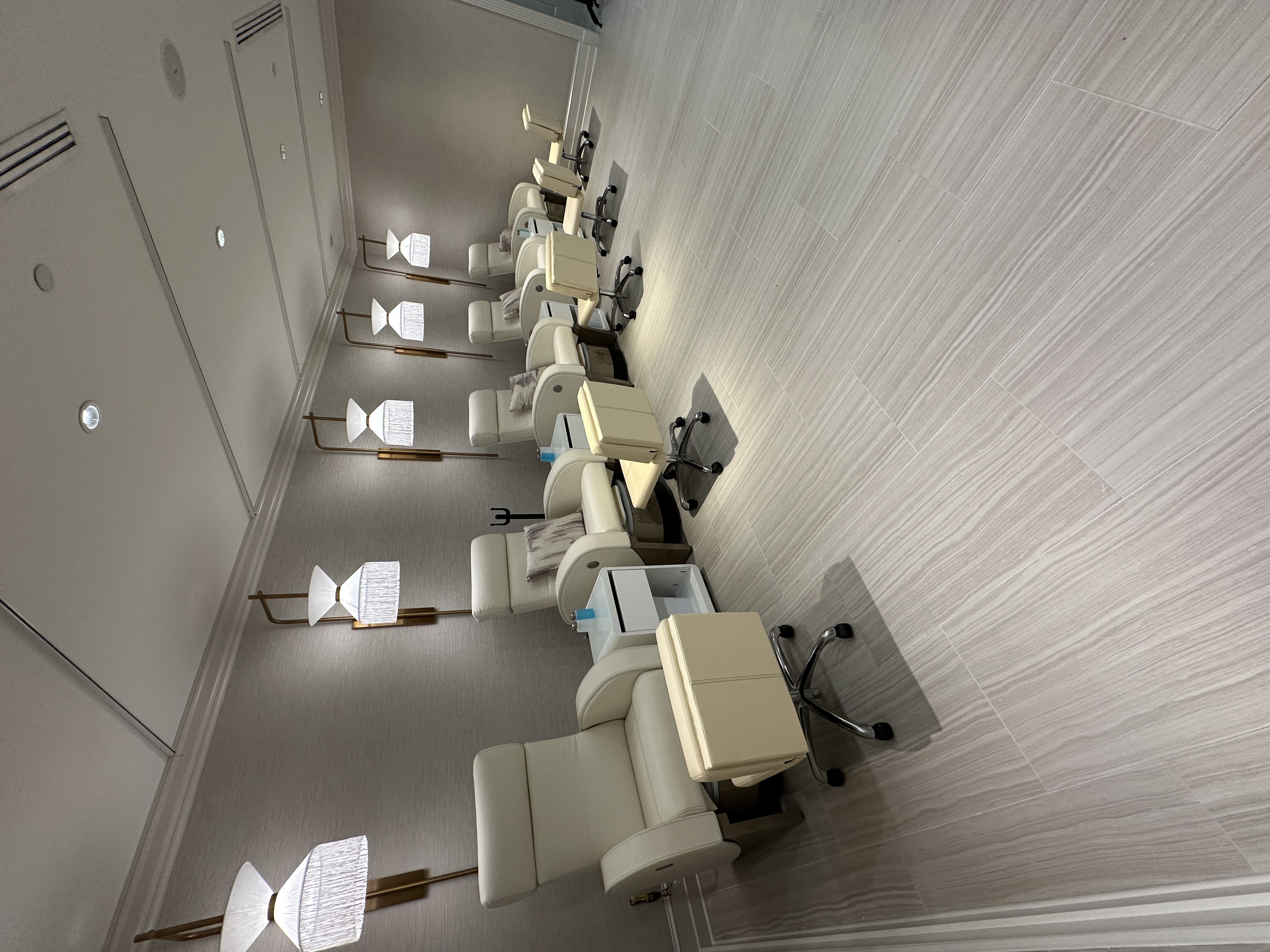 Nail salon pedicure chairs